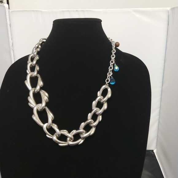 Vintage siver fashion necklace - Picture 2 of 4